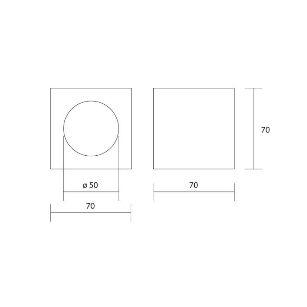 Spot in gesso isyluce mm 70x70x85 con zoccolo gu10 Isyluce Lampade in gesso