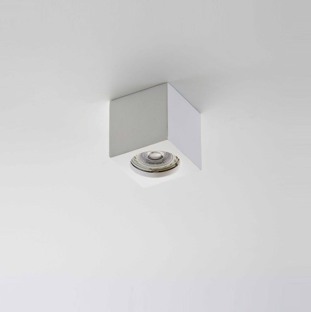 Spot in gesso isyluce mm 70x70x85 con zoccolo gu10 Isyluce Lampade in gesso