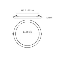 DAN Clip on LED tondo bianco CCT regolabile ghiera nikel lucido inclusa (sostituisce VRD 27) Vivida luce Pannelli led