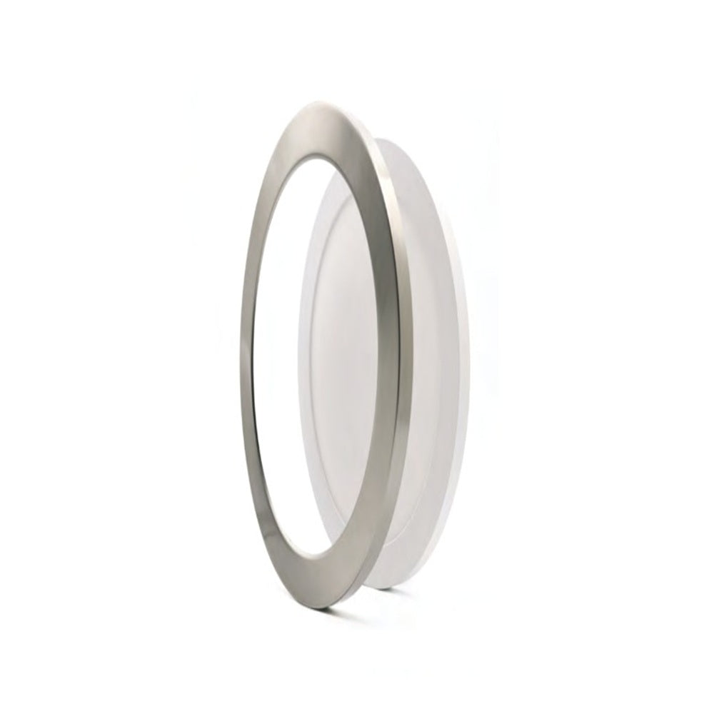 DAN Clip on LED tondo bianco CCT regolabile ghiera nikel lucido inclusa (sostituisce VRD 27) Vivida luce Pannelli led