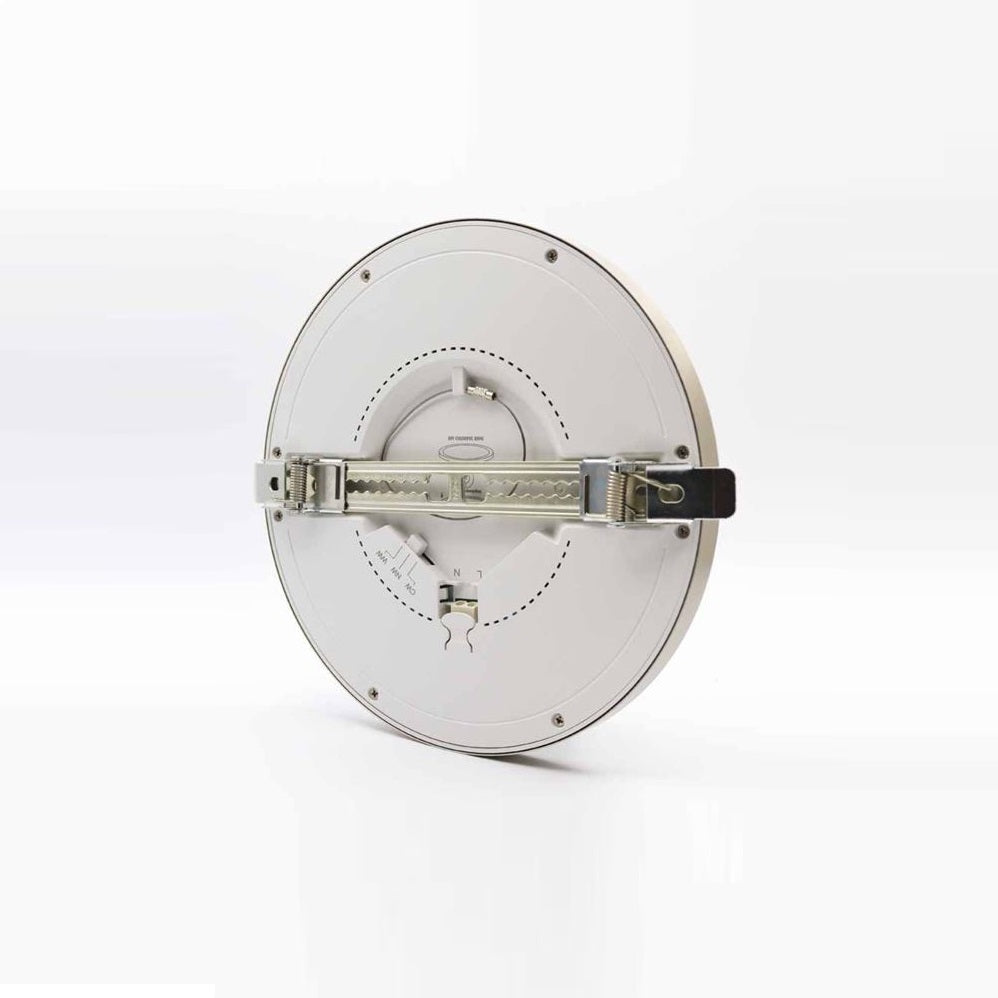 DAN Clip on LED tondo bianco CCT regolabile ghiera nikel lucido inclusa (sostituisce VRD 27) Vivida luce Pannelli led
