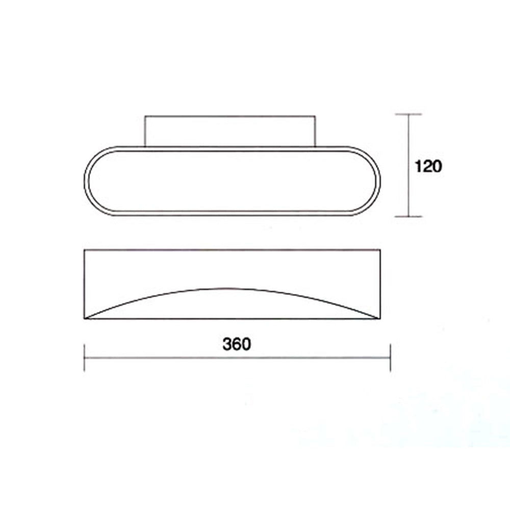 Applique isyluce drappo xl mm 360x80x120 led cob 36w 3000k - nero Isyluce Lampade da parete