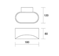 Isyluce Drappo Applique LED biemissione bianca o nera 3000K 4000K Isyluce Lampade da parete interno