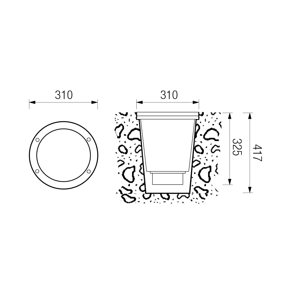 GEO Lampada incasso LED COB 35,8W CS70