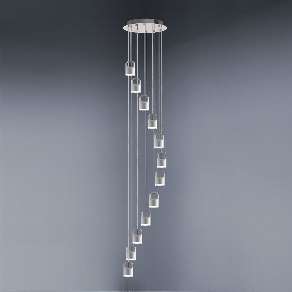 Bag sospensione cascata 38w 3000k Vivida world Lampade a sospensione