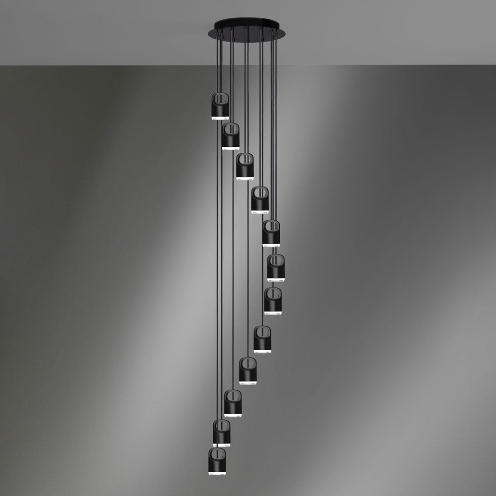 Bag sospensione cascata 38w 3000k Vivida world Lampade a sospensione
