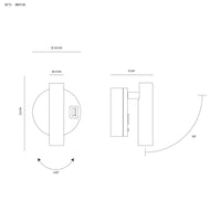 Vivida International Betu - applique LED compatta con USB e interruttore