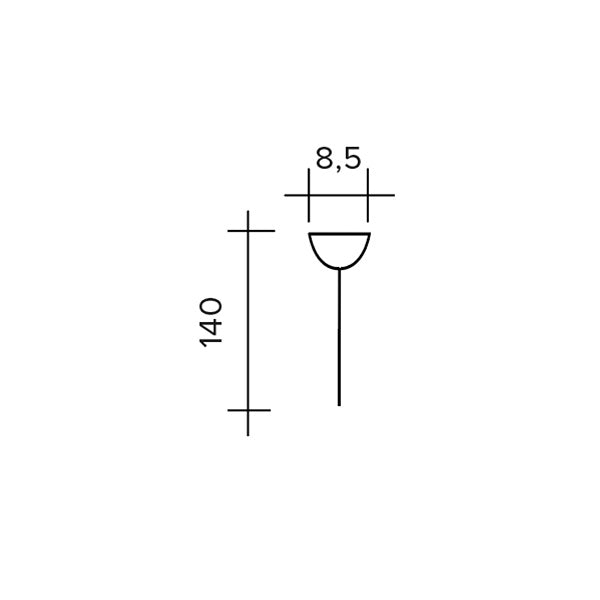 Beba montatura tonda 1 luce elettrificato