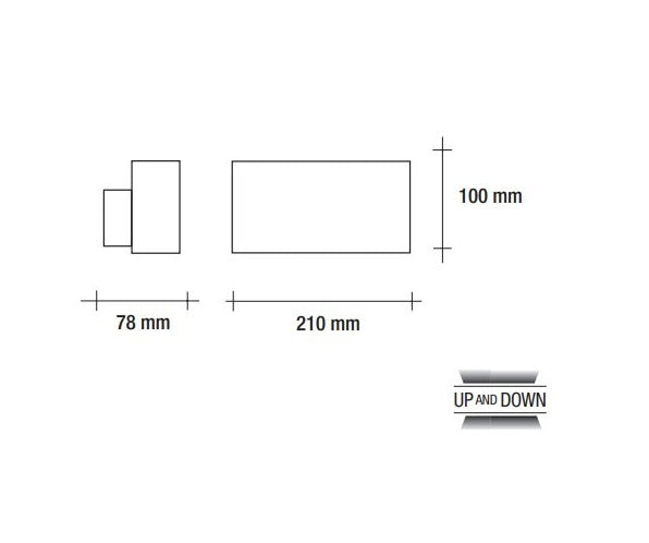 Vivida up&down  applique orizzontale a led  8.5w  4000k