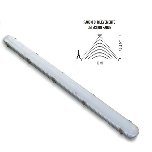 Plafo Stagna 1550mm 65,0W 4000K con Sensore a Microonde