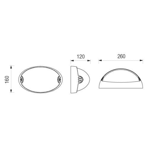 Airone Led 26X16Cm 9W 4000°K Boluce illuminazione Lampade da esterno