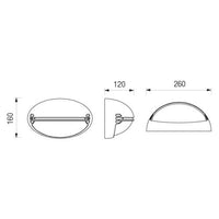 Thumbnail for Airone Led 26X16Cm Con Griglia 9W 3000°K