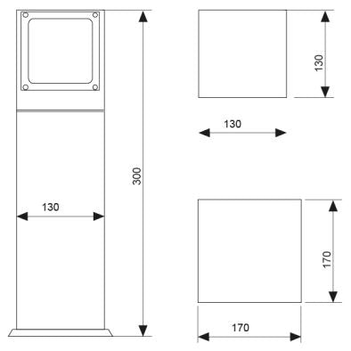Dm4 Stelo Led A Luce Diretta 17.6W 3000°K 17X30Cm
