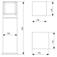 Dm4 Stelo Led A Luce Diretta 17.5W 3000°K 17X80Cm