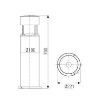Greta Big Led 25W 4000°K H. 70Cm Vetro Satinato