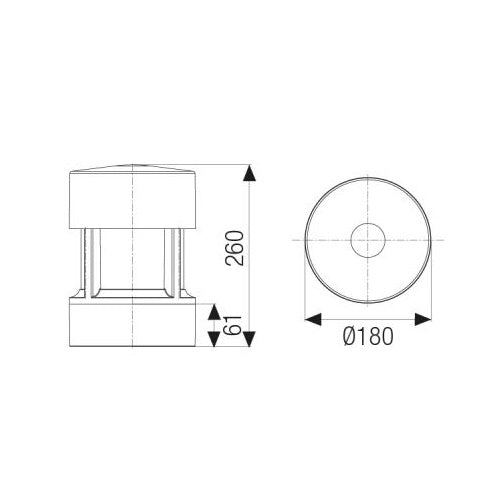 Greta Big 100W E27 H. 26Cm Vetro Satinato Boluce illuminazione Lampade da esterno