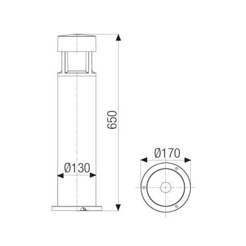 Greta Mini Led 15W 3000°K H. 65Cm