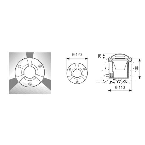 Trek Mini Led 3 Aperture 4W 400Lm 3000°K