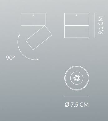 cyber 9.3w 945lm 3000k black