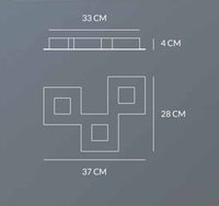 Squares plafoniera 20w 980lm 3000k ip20