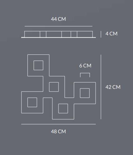 Squares plafoniera 37w 1730lm 3000k