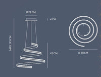 Spiral sospensione 40w 2500lm 3000k ip20 dim Vivida world Lampade a sospensione