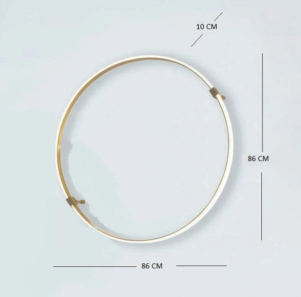 Plaf/applique tonda diam.860 51,5W gold-WW-distan.mm100 Athena illuminazione Lampade da parete