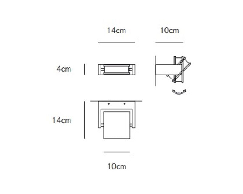 Axella applique 10w 650lm 3000k black