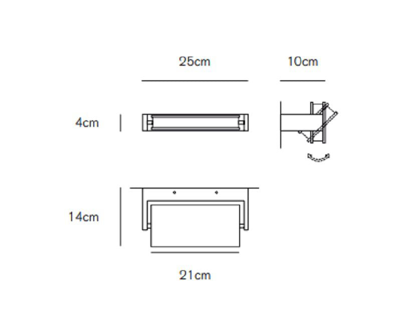 Axella applique 18w 1170lm 3000k white