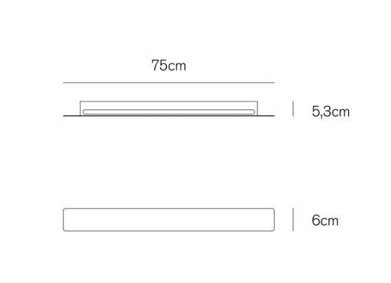 Line applique 24w 1630lm 3000k sand Vivida international Lampade da parete