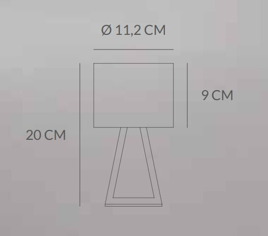 Pup metal lampada da tavolo 11w 840lm 3000k dim Vivida international Lampade da tavolo