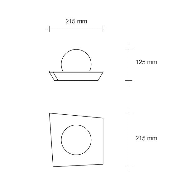 CICLADI Soffitto 1 Luce Sforzin Lampade in gesso