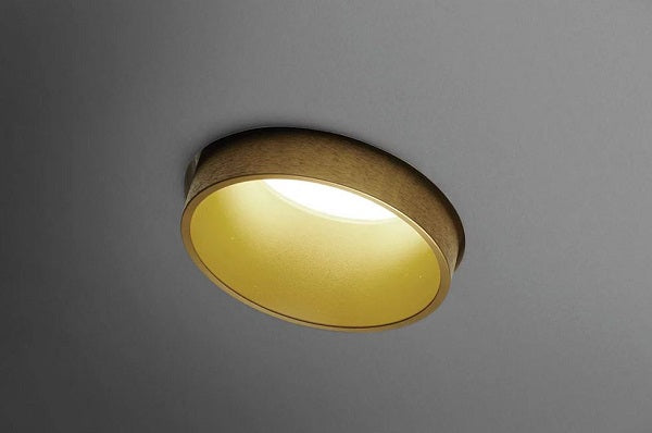 THESSALY Incasso 1 Luce Bordo Oro Spazzolato Sforzin Lampade in gesso