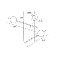 Mikado parete/soffitto 3 luci
