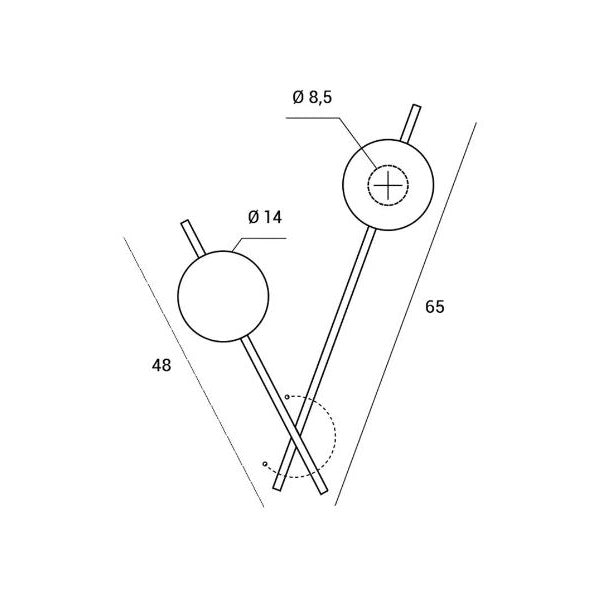 Mikado parete/soffitto 2 luci