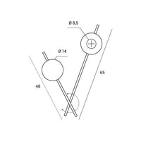 Mikado parete/soffitto 2 luci