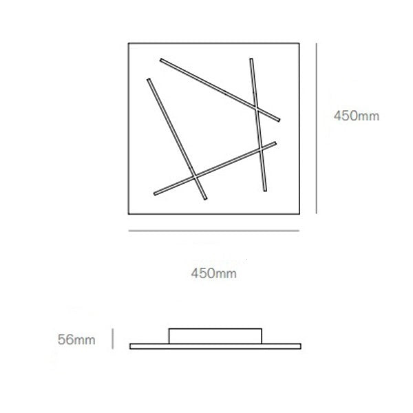 Flat plafoniera 42w 1630lm 3000k white Vivida international Lampade da soffitto