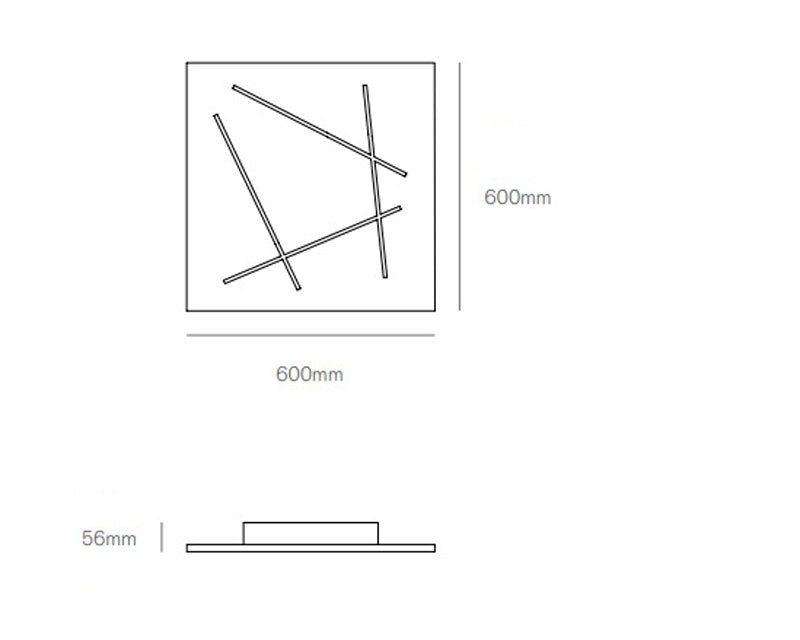 Flat plafoniera 51w 2500lm 3000k black