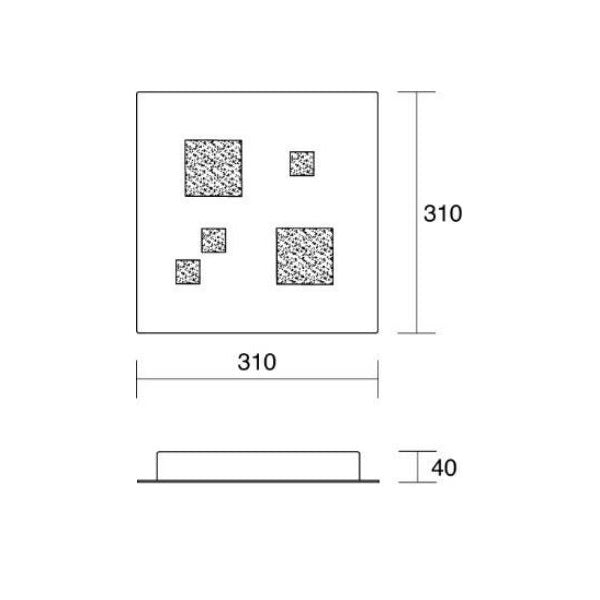 Plafoniera checker board isyluce