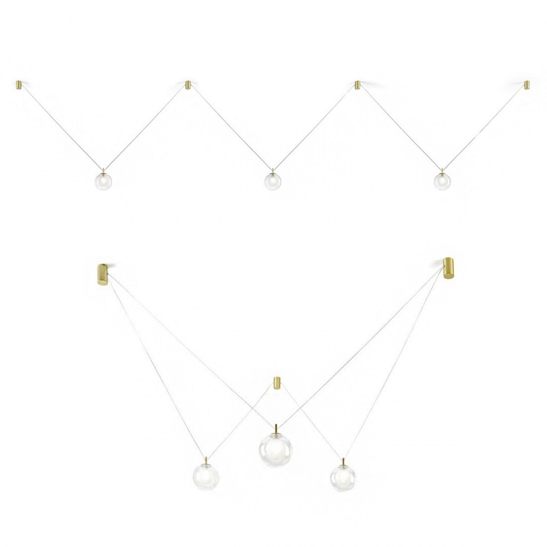 Aladino sospensione 3 luci