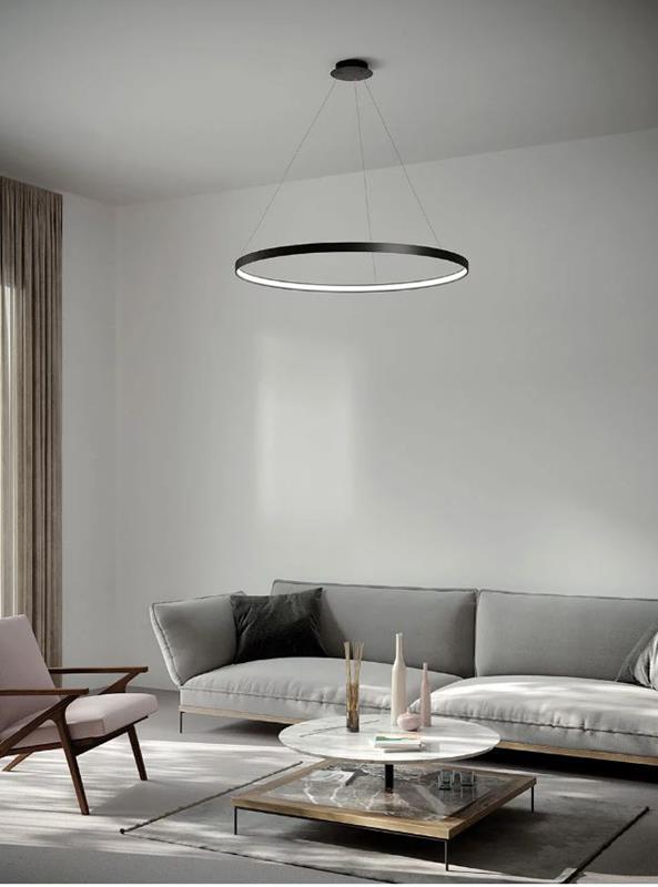 ANELLO Sforzin illuminazione Sospensione Ã˜109cm Nero 3000K