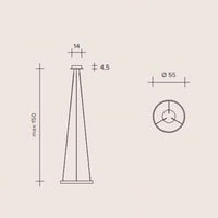 Thumbnail for ANELLO Sforzin illuminazione Sospensione Ã˜55cm Bronzo 3000K