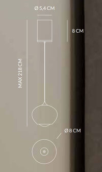 Sky fall sospensione lente 6w 315lm 3000k