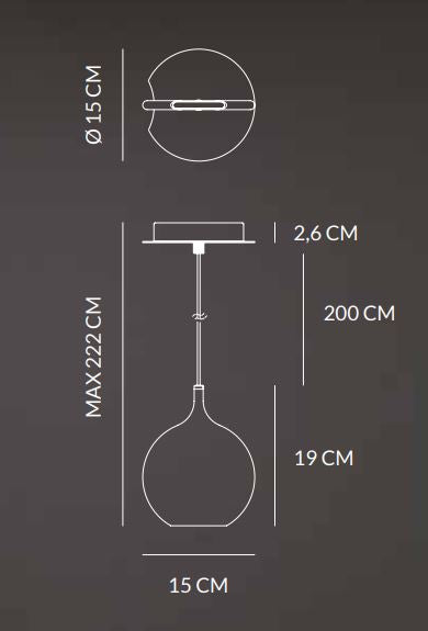 Smash sospensione 1 luce 7.2w 720lm 3000k