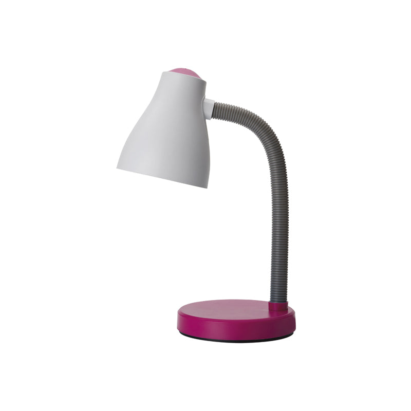 Lampada da tavolo in plastica colore rosa