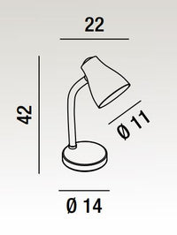 Thumbnail for Lampada da tavolo in plastica colore viola