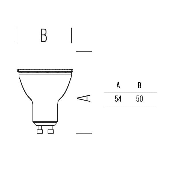 GU10 500lm 4,9W 60° VWW Shot Lampadine e moduli led