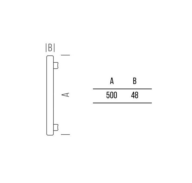 Lineare 700lm 500mm 7,5W-  2 attacchi S14s