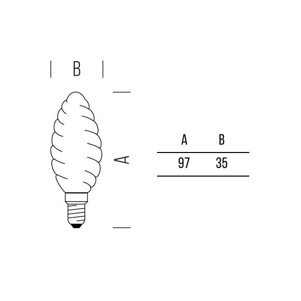 Tortiglione Stick 470lm 4,5W E14 CW