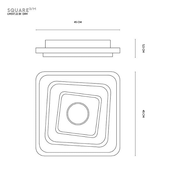 Luminascente square 3m - smart Luminascente Lampade da soffitto